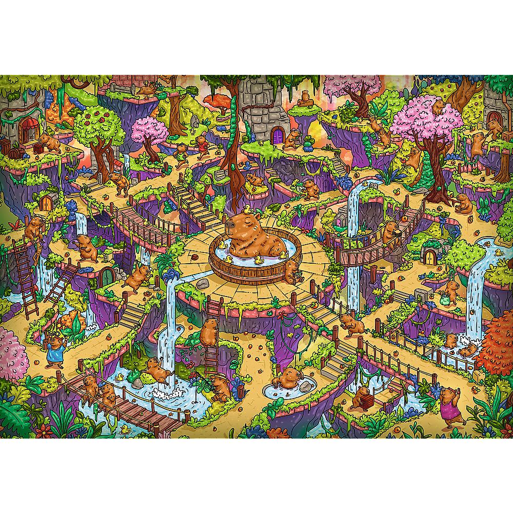 Trefl - The Impossible Maze - Funny Capibaras - 500 Piece Jigsaw Puzzle