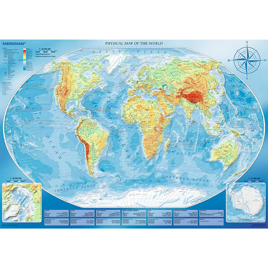 Trefl - Physical Map of the World - 4000 Piece Jigsaw Puzzle