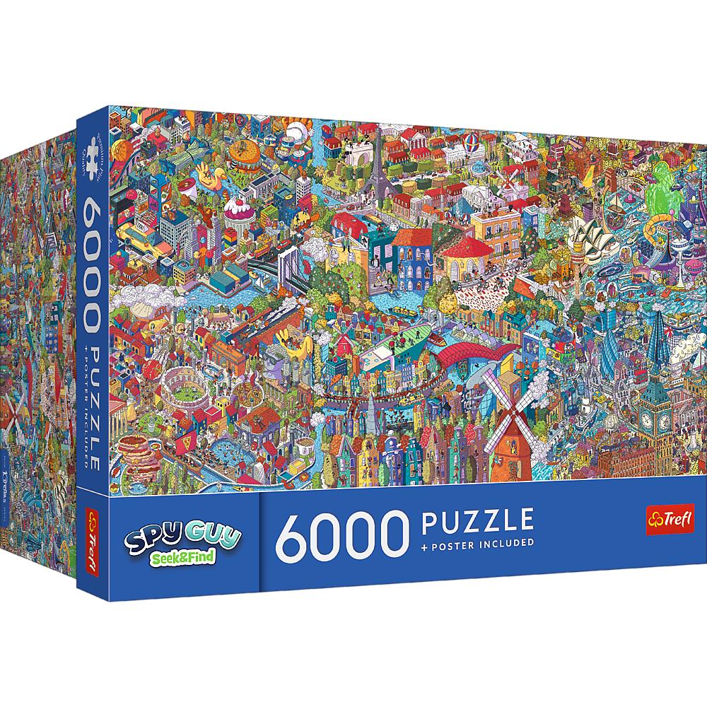 Trefl - Spy Guy - Seek & Find - City Break - 6000 Piece Jigsaw Puzzle