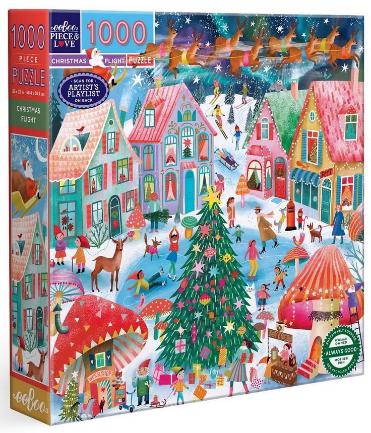 Eeboo - Christmas Flight - 1000 Piece Jigsaw Puzzle