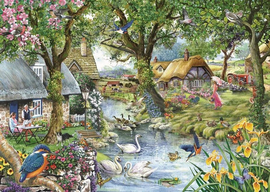 House of Puzzles - Kingfisher Cottage - 500XL Piece Jigsaw Puzzle