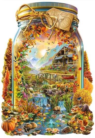 Wentworth - Autumn in a Jar - 250 Piece Wooden Jigsaw Puzzle