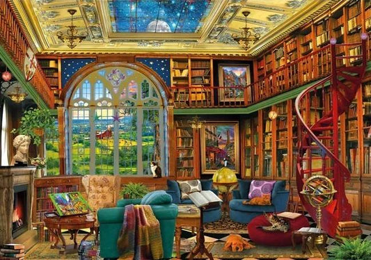 Wentworth - Country Library - 40 Piece Wooden Jigsaw Puzzle