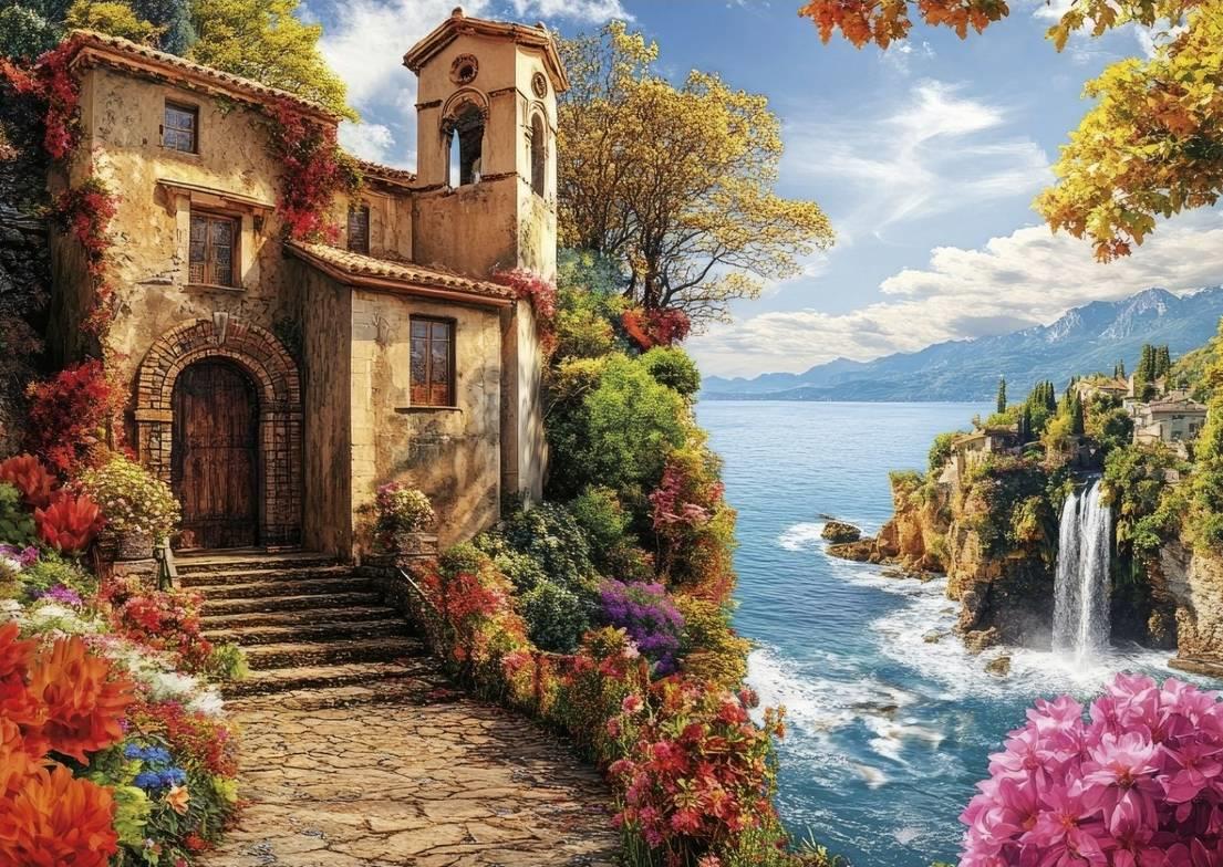Educa - Villa By The Sea - 500 Piece Jigsaw Puzzle
