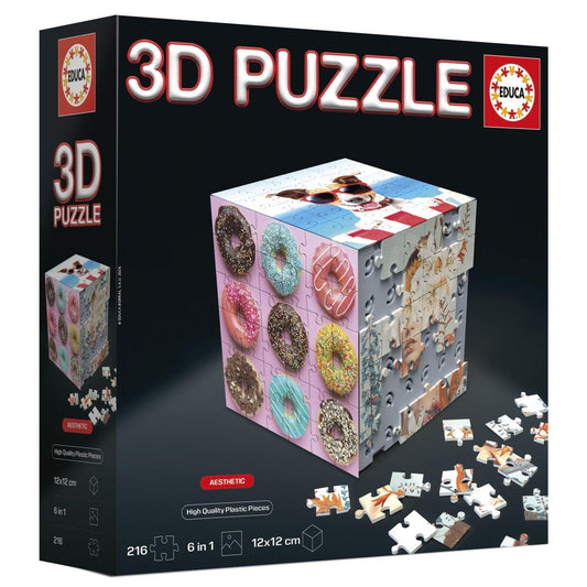 Educa - Puzzle Cube Aesthetic - 216 Piece 3D Jigsaw Puzzle