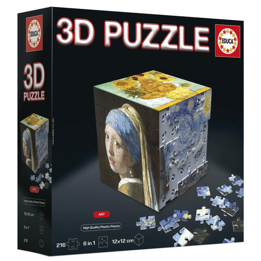 Educa - Puzzle Cube Art - 216 Piece 3D Jigsaw Puzzle