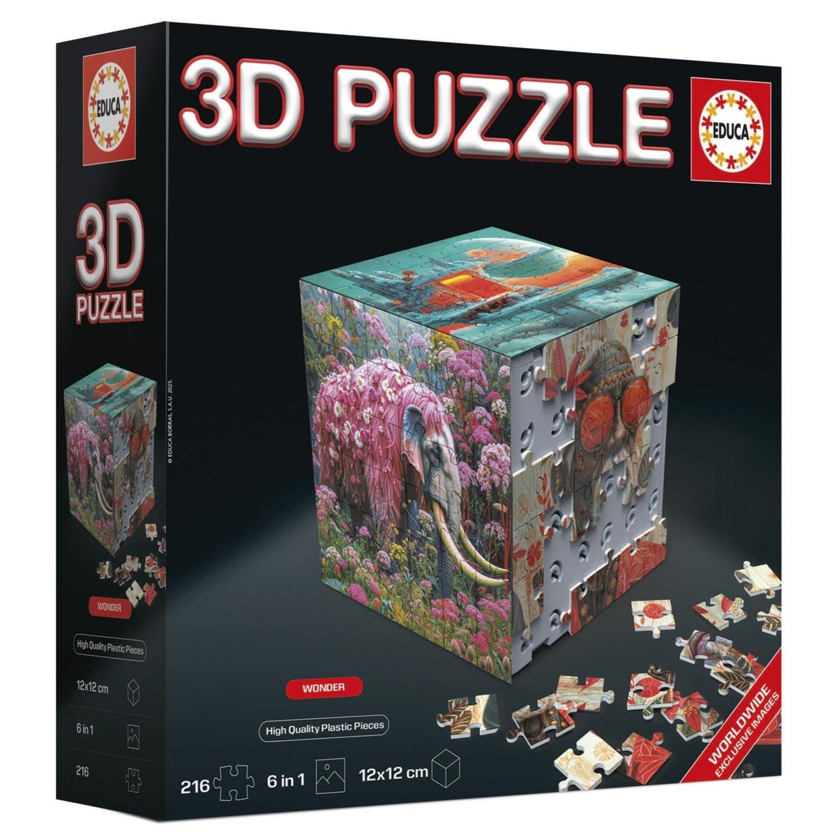 Educa - Puzzle Cube Wonder - 216 Piece 3D Jigsaw Puzzle