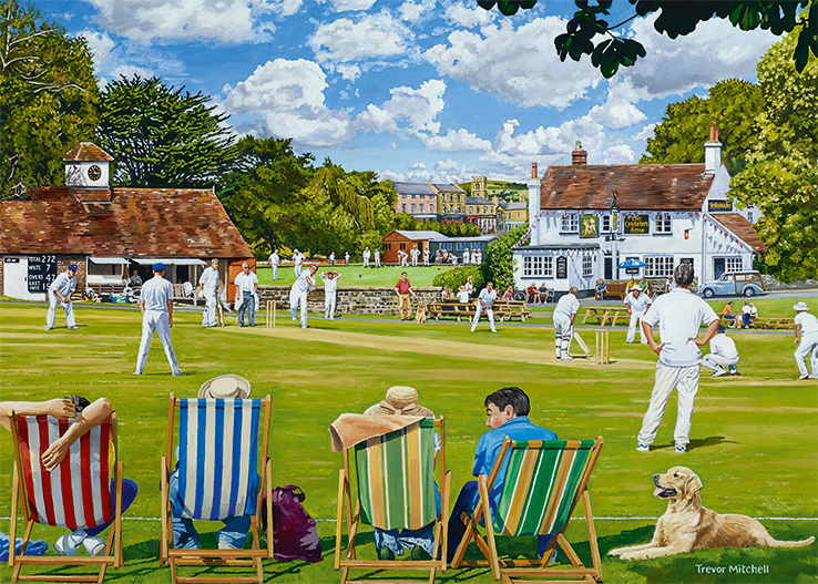 Falcon de Luxe - The Village Sporting Greens - 2 x 1000 Piece Jigsaw Puzzle