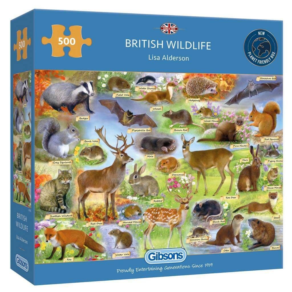 Gibsons - British Wildlife - 500 Piece Jigsaw Puzzle