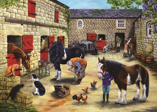 House of Puzzles - Farrier's Visit - 500 Piece Jigsaw Puzzle