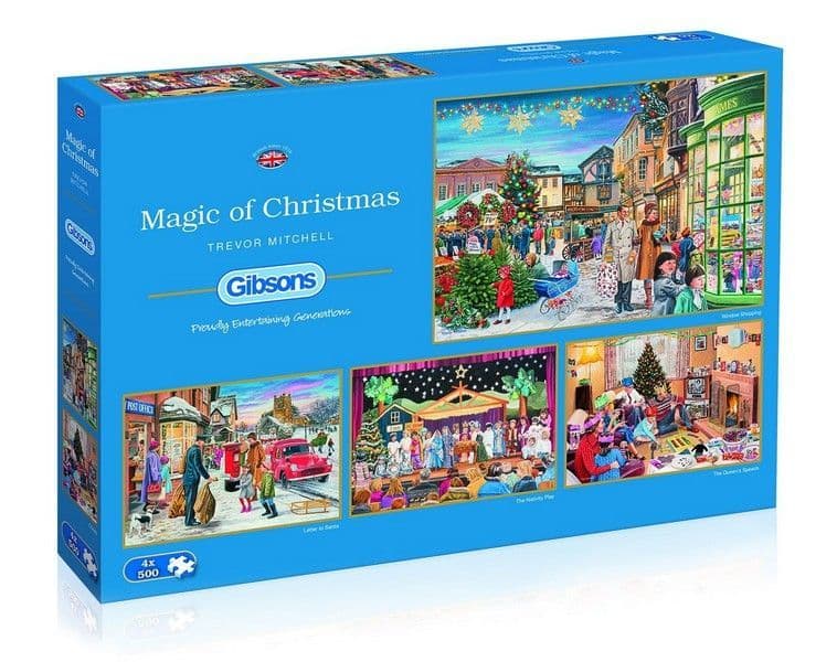 Gibsons - Magic of Christmas - 4 x 500 Piece Jigsaw Puzzle