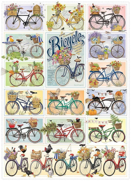 Cobble Hill - Bicycles - 1000 Piece Jigsaw Puzzle