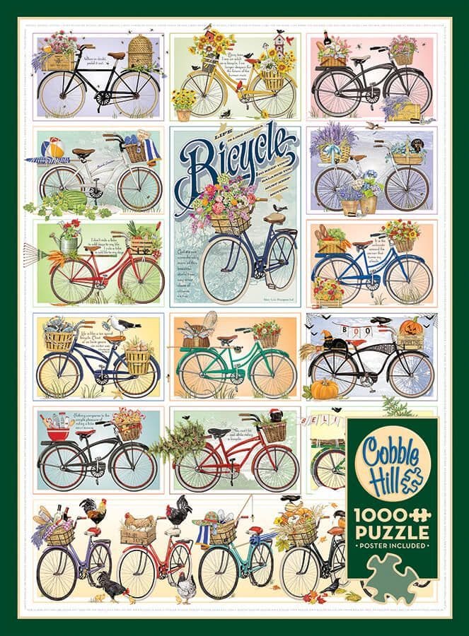 Cobble Hill - Bicycles - 1000 Piece Jigsaw Puzzle
