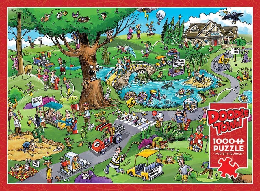 Cobble Hill - DoodleTown Par for the Course - 1000 Piece Jigsaw Puzzle