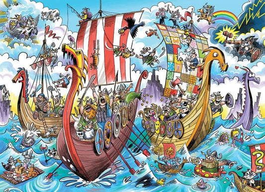 Cobble Hill - DoodleTown Viking Voyage - 1000 Piece Jigsaw Puzzle