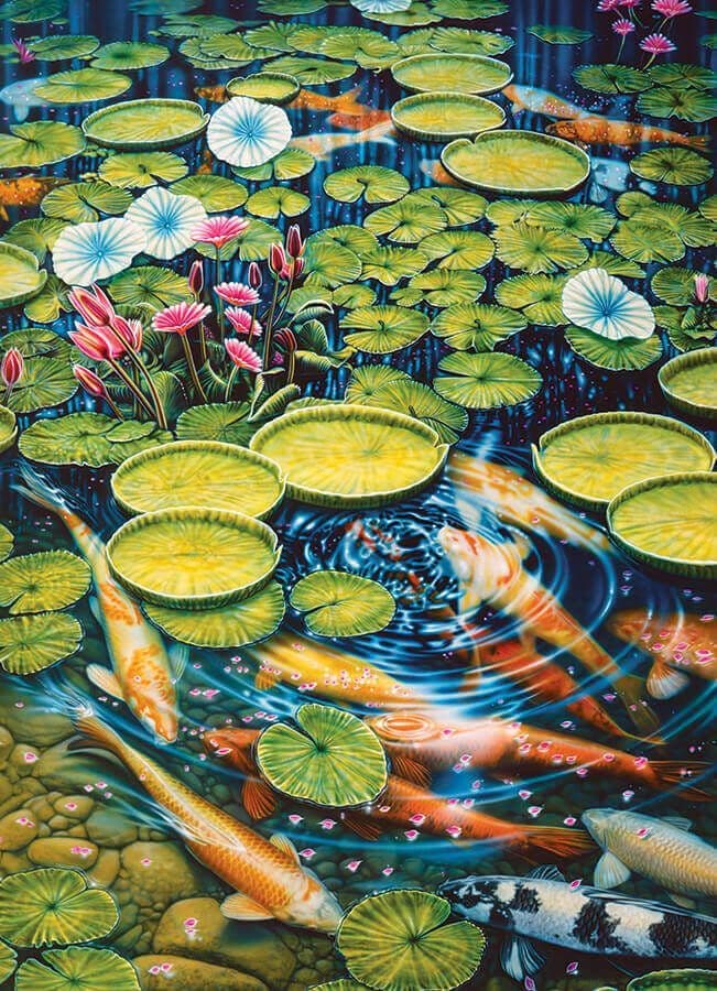 Cobble Hill - Koi Pond - 1000 Piece Jigsaw Puzzle