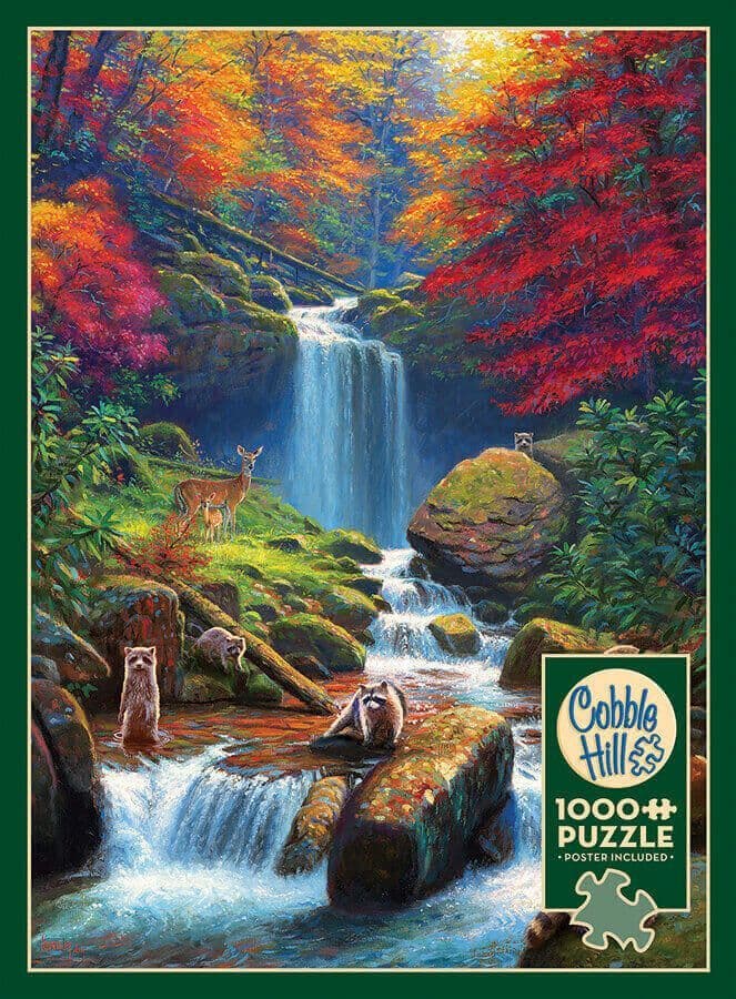 Cobble Hill - Mystic Falls in Autumn - 1000 Piece Jigsaw Puzzle