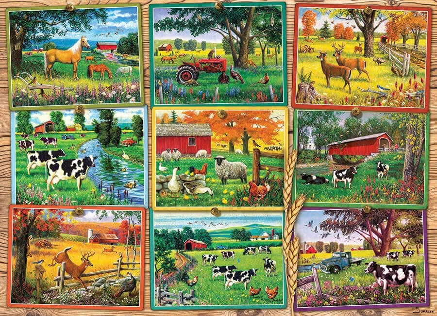 Cobble Hill - Postcards from the Farm - 1000 Piece Jigsaw Puzzle