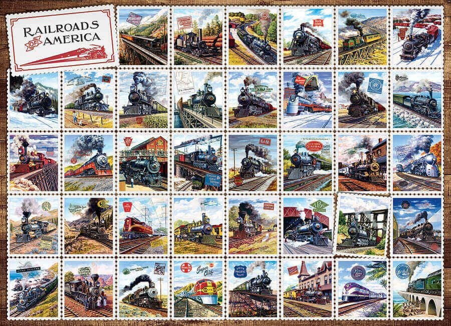 Cobble Hill - Railroads of America - 1000 Piece Jigsaw Puzzle