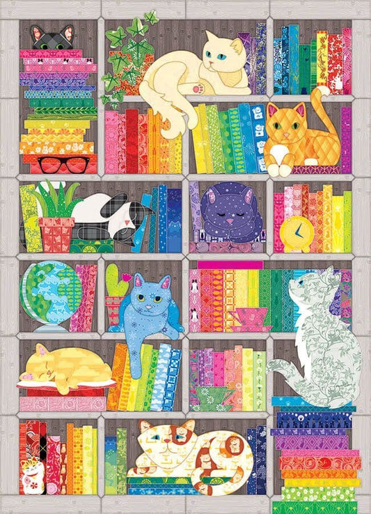 Cobble Hill - Rainbow Cat Quilt - 1000 Piece Jigsaw Puzzle