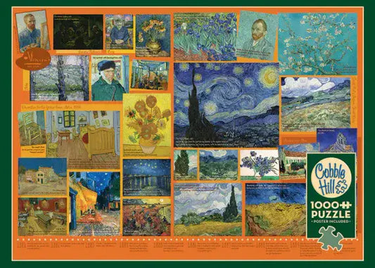 Cobble Hill - Vincent Van Gogh Collage - 1000 Piece Jigsaw Puzzle