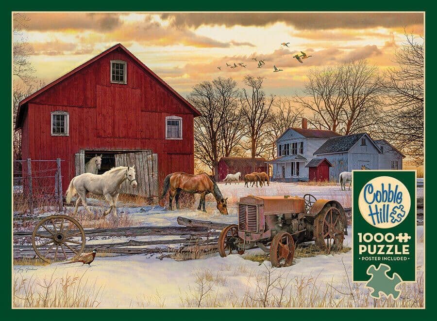 Cobble Hill - Winter on the Farm - 1000 Piece Jigsaw Puzzle