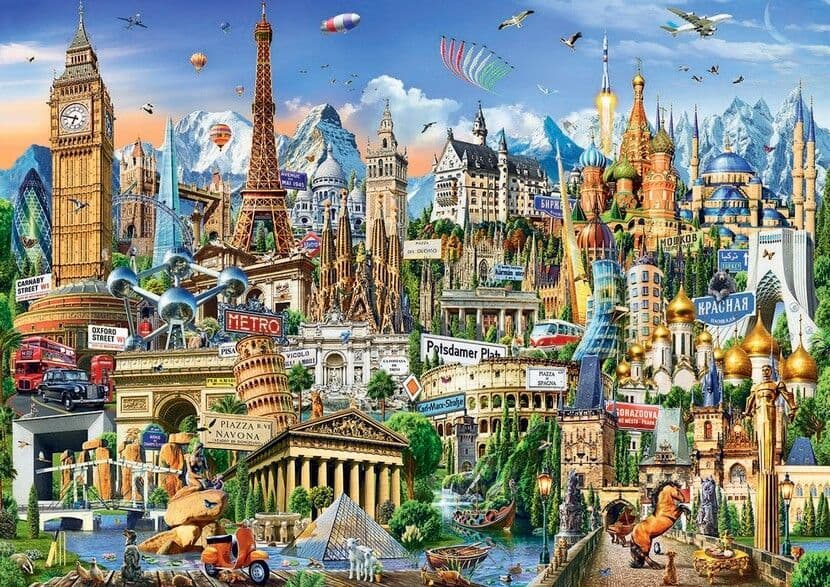 Educa - Europe Landmarks - 2000 Piece Jigsaw Puzzle