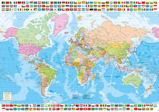 Educa - Map of the World - 1500 Piece Jigsaw Puzzle