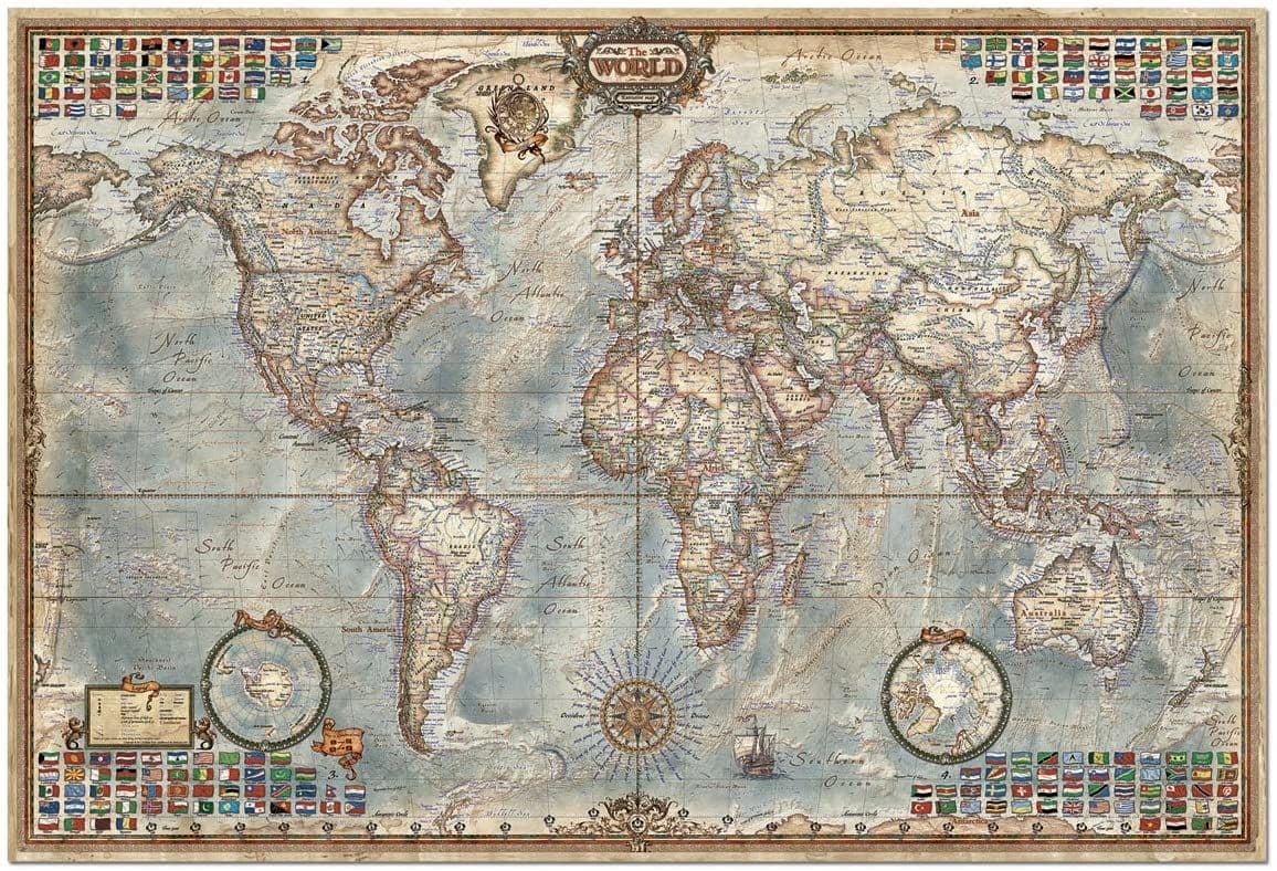 Educa - Political World Map- 4000 Piece Jigsaw Puzzle