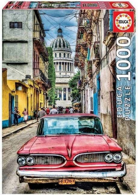 Educa - Vintage Car In Old Havana - 1000 Piece Jigsaw Puzzle