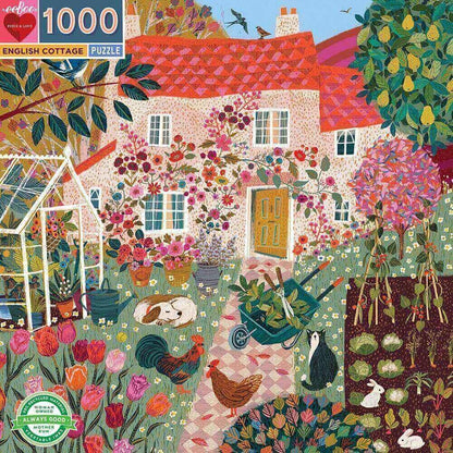 Eeboo - English Cottage - 1000 Piece Jigsaw Puzzle