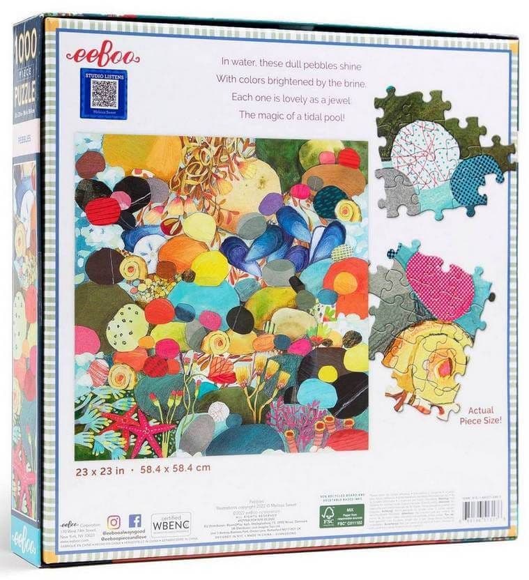 Eeboo - Pebbles - 1000 Piece Jigsaw Puzzle