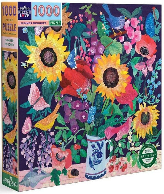 Eeboo - Summer Bouquet - 1000 Piece Jigsaw Puzzle