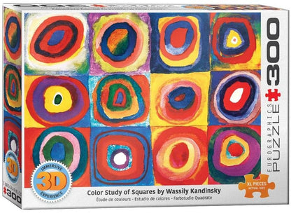Eurographics - 3D Color Study of Squares - 300 Piece Jigsaw Puzzle