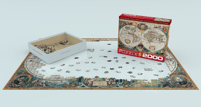 Eurographics - Antique World Map - 2000 Piece Jigsaw Puzzle