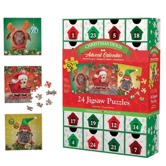Eurographics - Christmas Dogs - Advent Calendar - 24 x 50 Jigsaw Puzzle