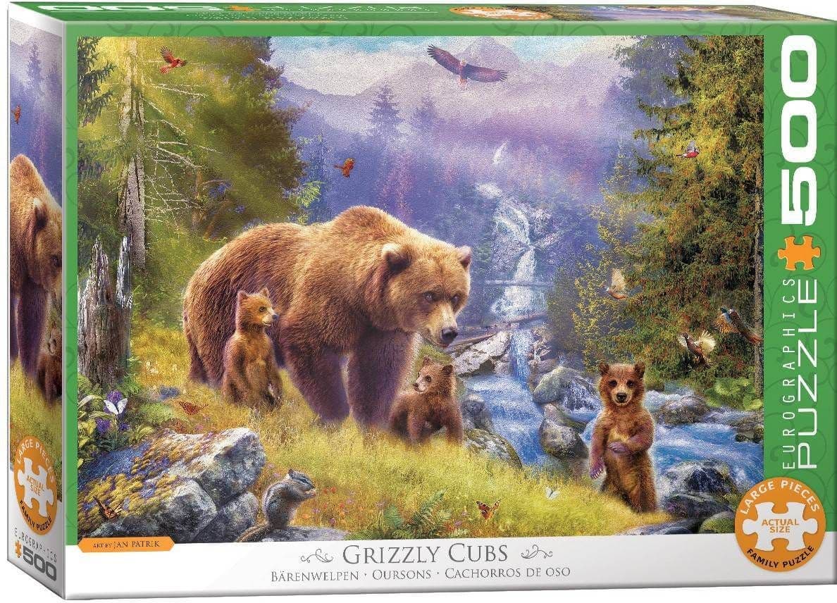 Eurographics - Grizzly Cubs - 500XL Piece Jigsaw Puzzle