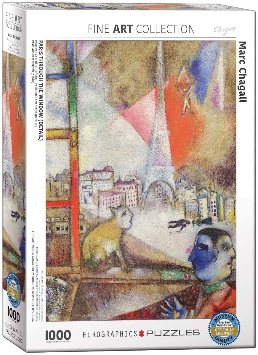 Eurographics - Paris Through the Window - Marc Chagall  - 1000 Piece Jigsaw Puzzle