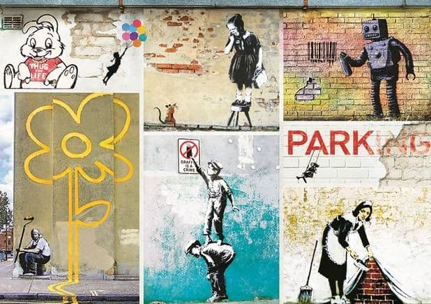 Banksy Graphics Eurographics - Street Art Banksy - 1000 Piece Jigsaw Puzzle - Jigsaw ...