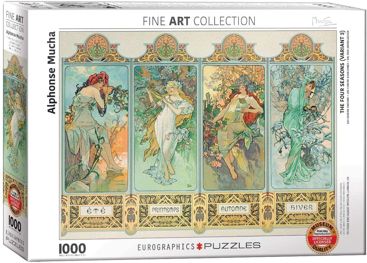 Eurographics - The Four Seasons Alphonse Mucha - 1000 Piece Jigsaw Puzzle