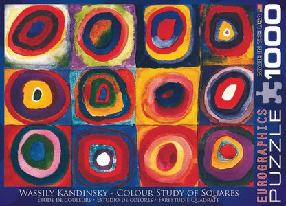Eurographics - Wassily Kandinsky - Color Study of Squares - 1000 Piece Jigsaw Puzzle