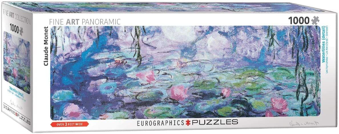 Eurographics - Water Lilies - Claude Monet - 1000 Piece Jigsaw Puzzle Panoramic