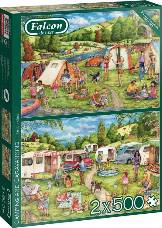 Falcon de Luxe - Caravan & Camping - 2 x 500 Piece Jigsaw Puzzle