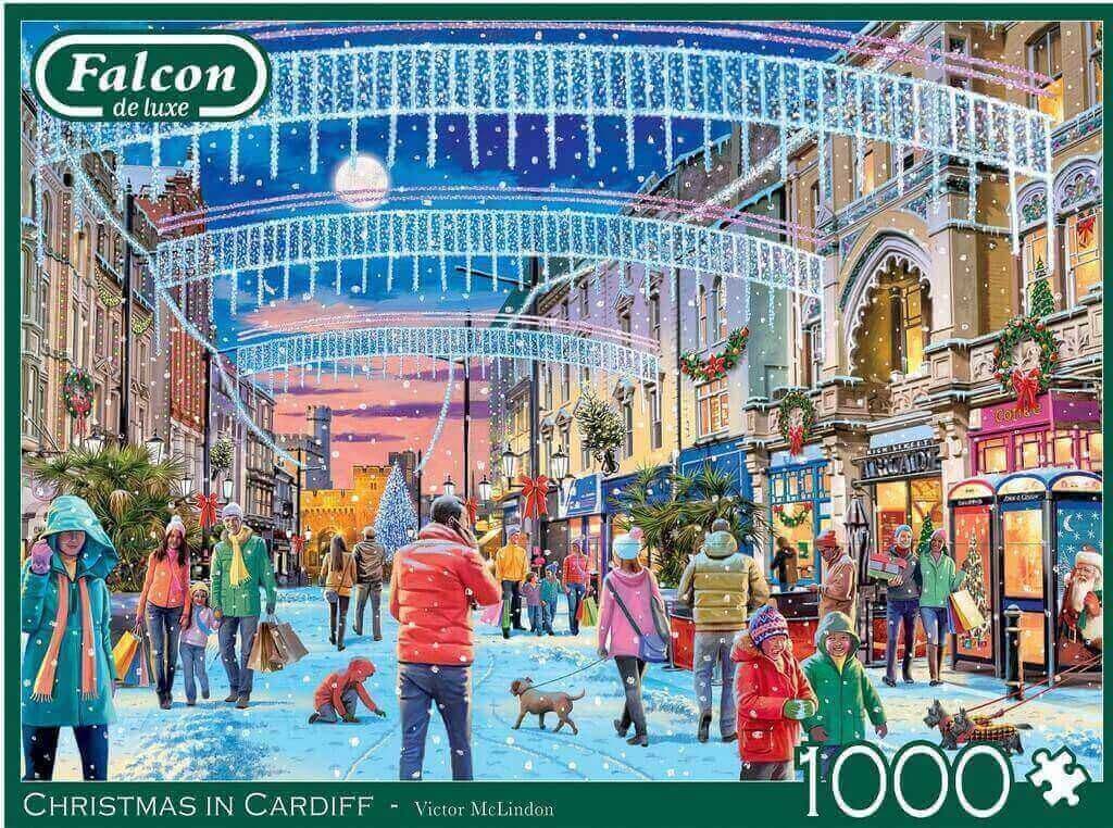 Falcon de luxe - Christmas in Cardiff - 1000 Piece Jigsaw Puzzle