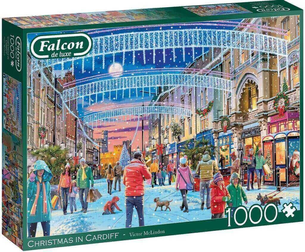Falcon de luxe - Christmas in Cardiff - 1000 Piece Jigsaw Puzzle