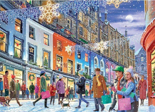 Falcon de luxe - Christmas in Edinburgh - 1000 Piece Jigsaw Puzzle