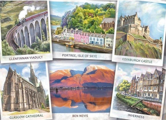 Falcon de luxe - Greetings from Scotland - 1000 Piece Jigsaw Puzzle