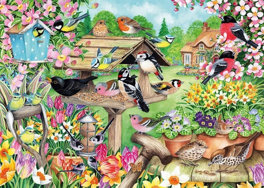 Falcon de Luxe - Spring Garden Birds - 500 Piece Jigsaw Puzzle