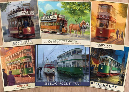 Falcon de luxe - Vintage Trams - 1000 Piece Jigsaw Puzzle