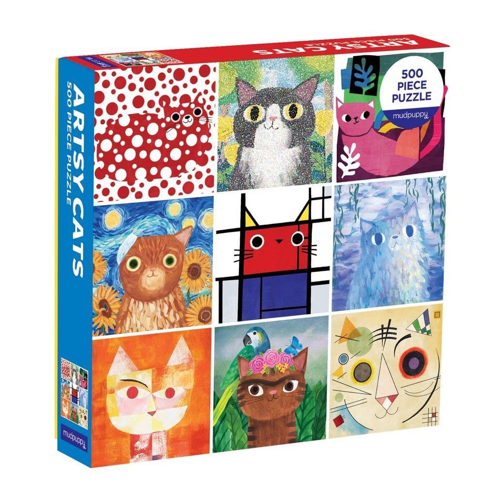 Galison - Artsy Cats - 500 Piece Jigsaw Puzzle